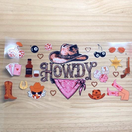 16oz UVDTF Cup Wraps,Howdy, Cowboy