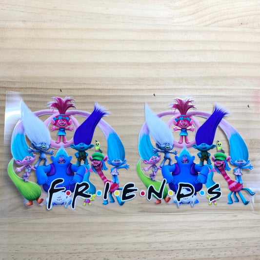 16oz UVDTF Cup Wraps,Cartoon ,Trolls