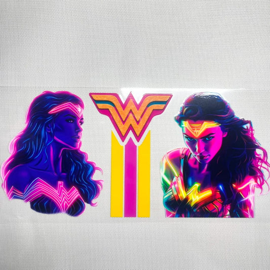 16oz UVDTF Cup Wraps,Cartoon, Wonder Woman