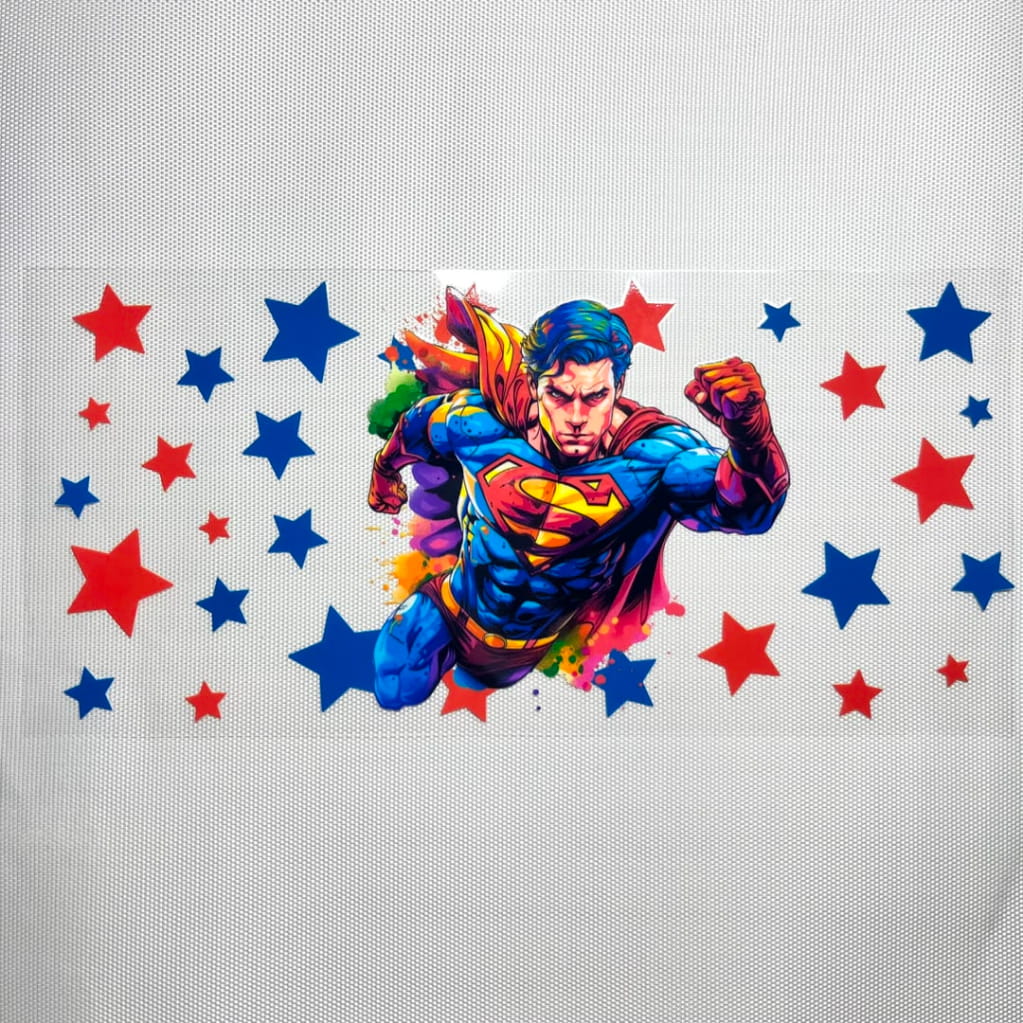 16oz UVDTF Cup Wraps,Cartoon, Superman & Superhero