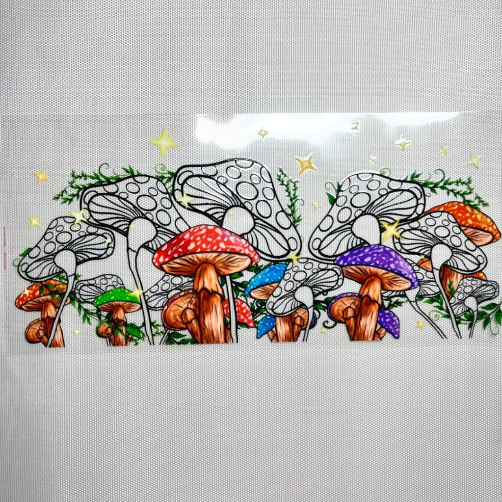 16oz UVDTF Cup Wraps, Mushrooms