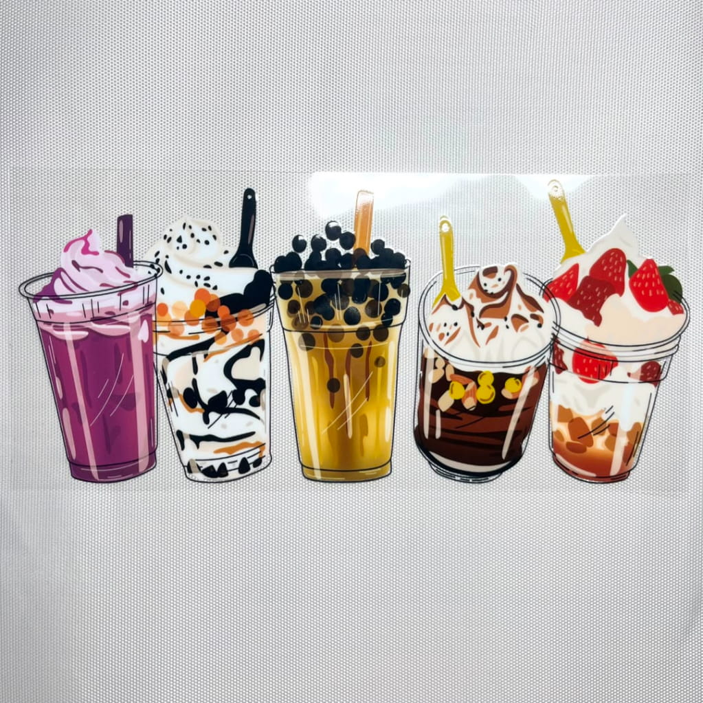 16oz UVDTF Cup Wraps, Milk tea ,Drinks