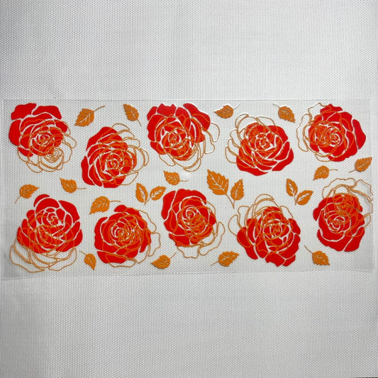 16oz UVDTF Cup Wraps, Rose Flower