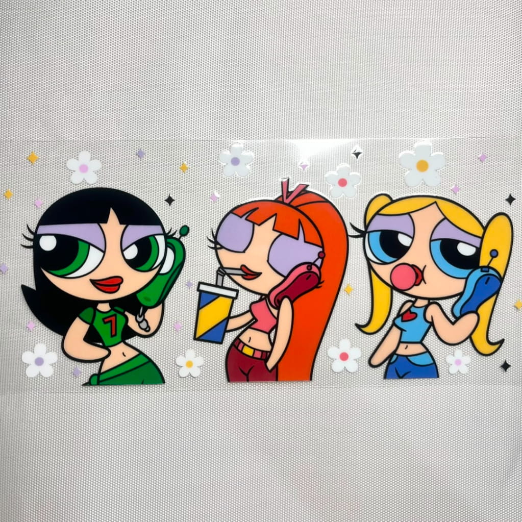 16oz UVDTF Cup Wraps, Cartoon,Power Puff Girl Bellota