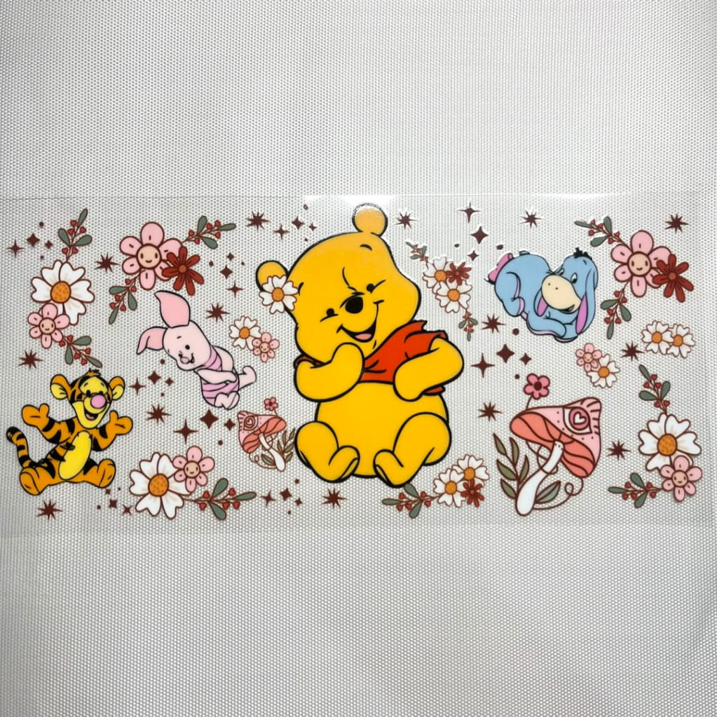 16oz UVDTF Cup Wraps ,Cartoon, Winnie Pooh