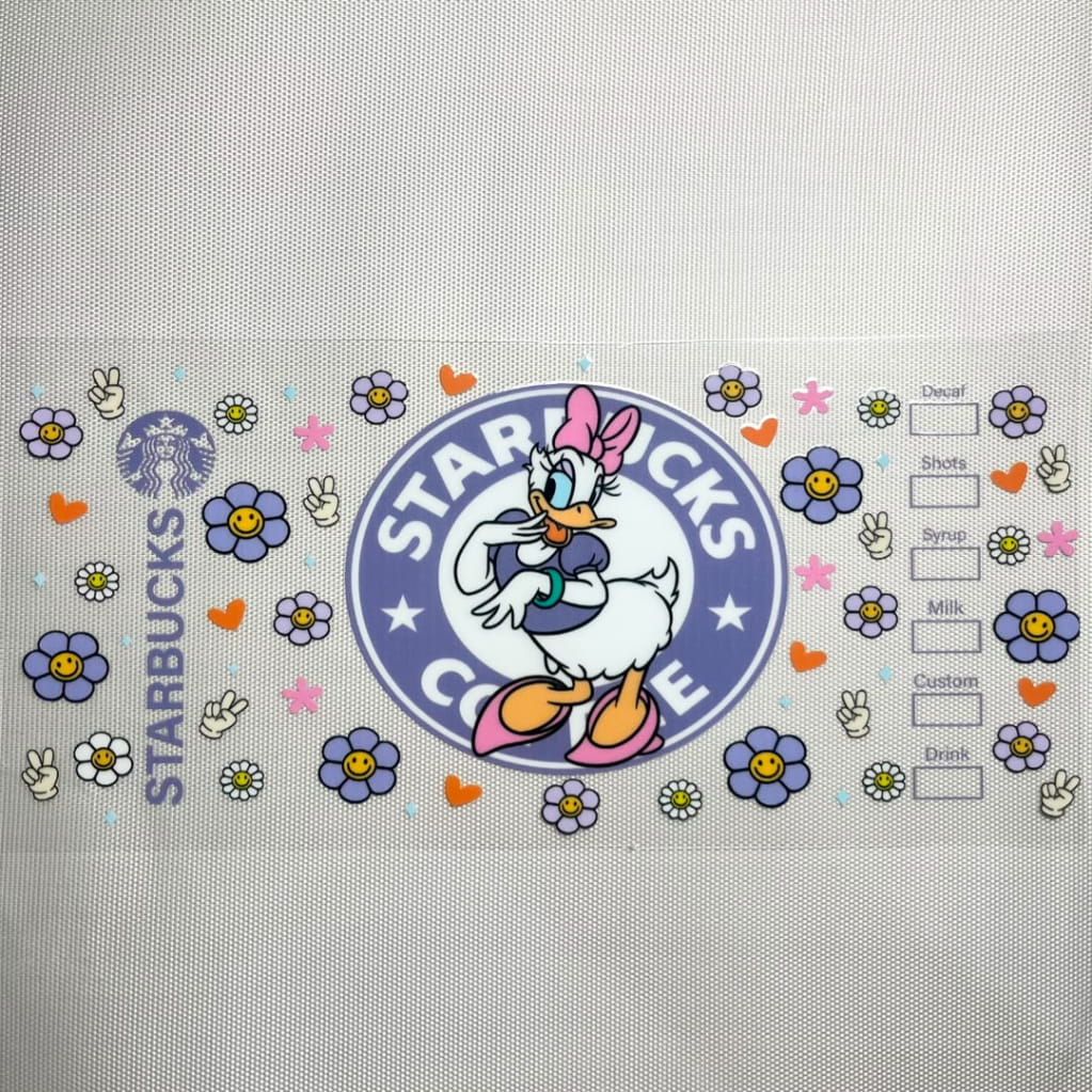 16oz UVDTF Cup Wraps ,Cartoon,Daisy