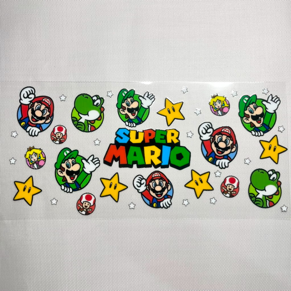 16oz UVDTF Cup Wraps,Cartoon,Super Mario