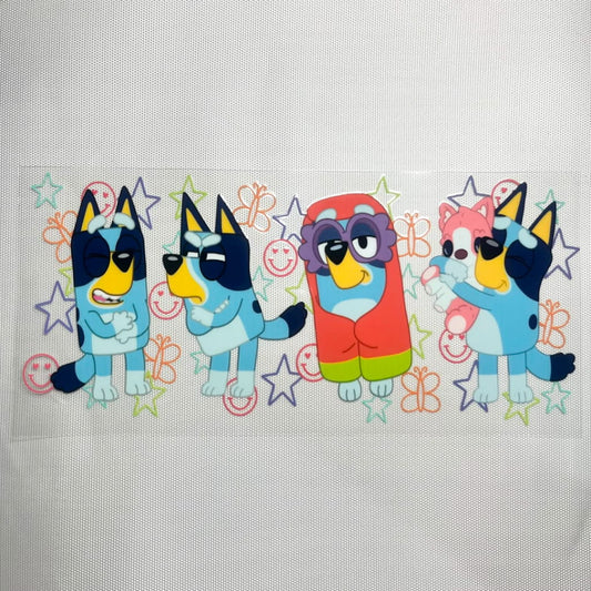 16oz UVDTF Cup Wraps,Cartoon ,Bluey