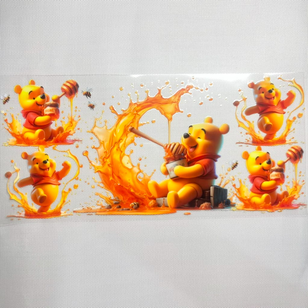 16oz UVDTF Cup Wraps ,Cartoon, Winnie Pooh