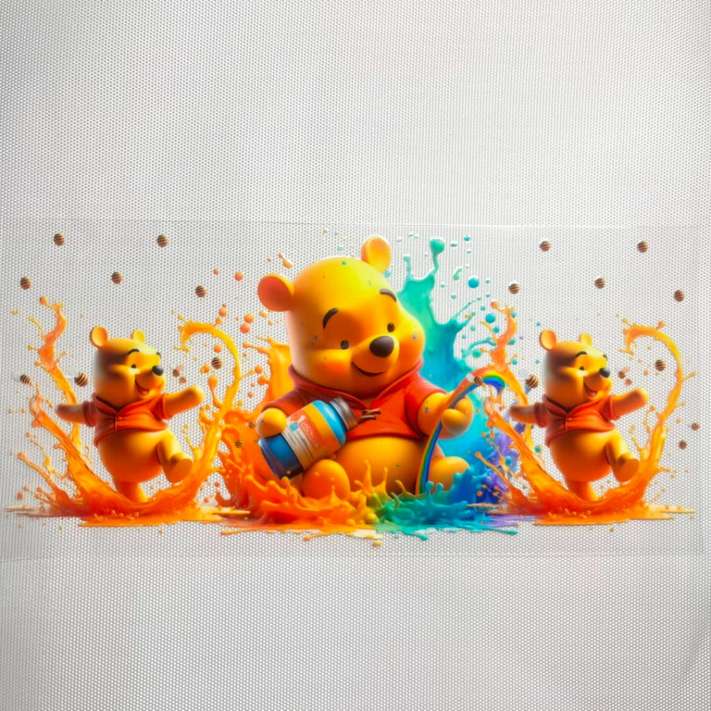 16oz UVDTF Cup Wraps ,Cartoon, Winnie Pooh