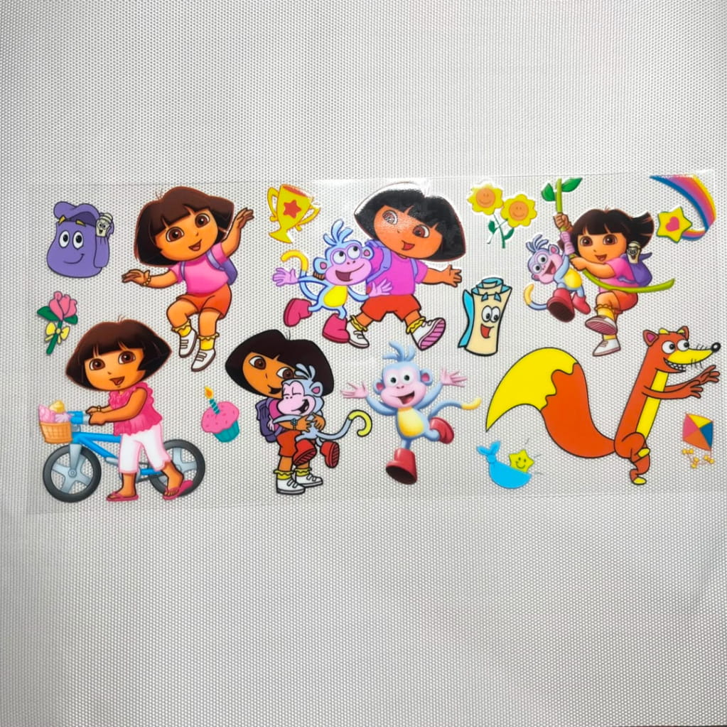 16oz UVDTF Cup Wraps, Cartoon,Dora