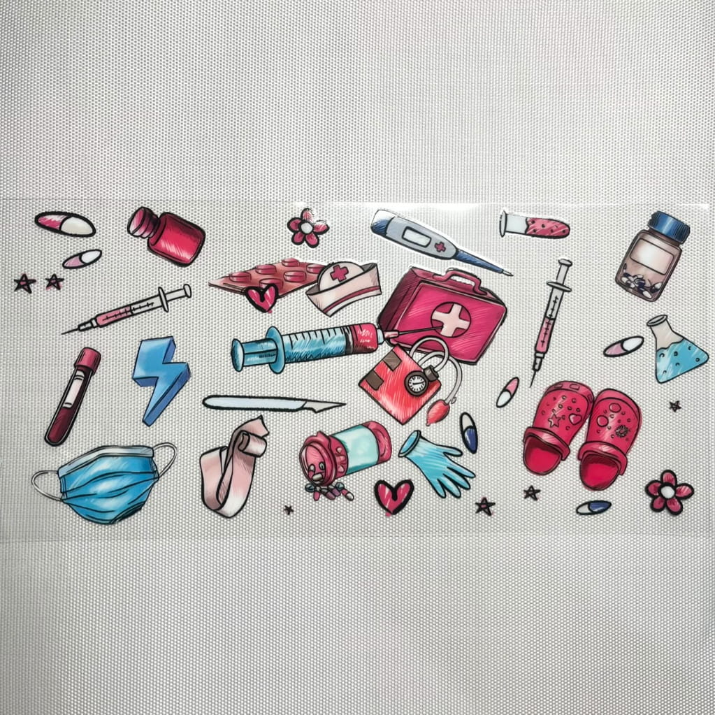 16oz UVDTF Cup Wraps, Nurse