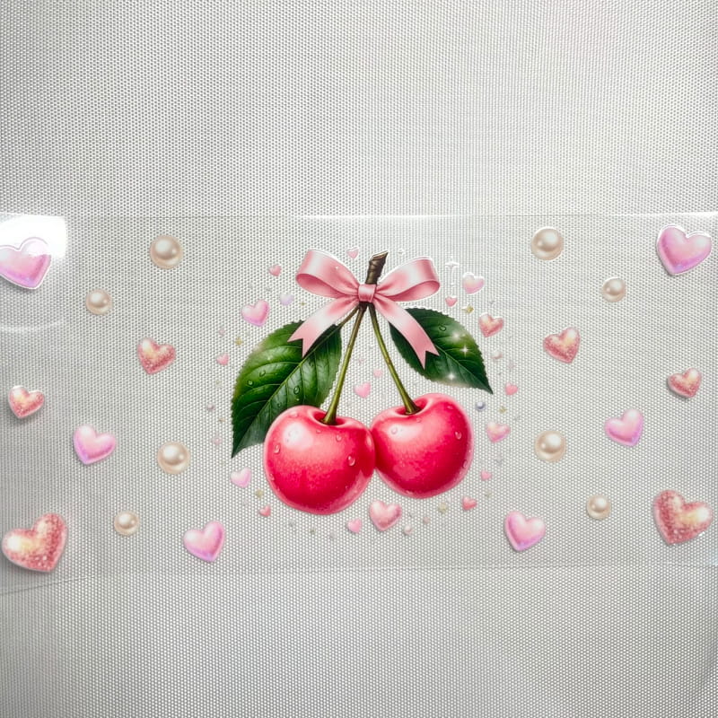 16oz UVDTF Cup Wraps ,Cherry ,Heart