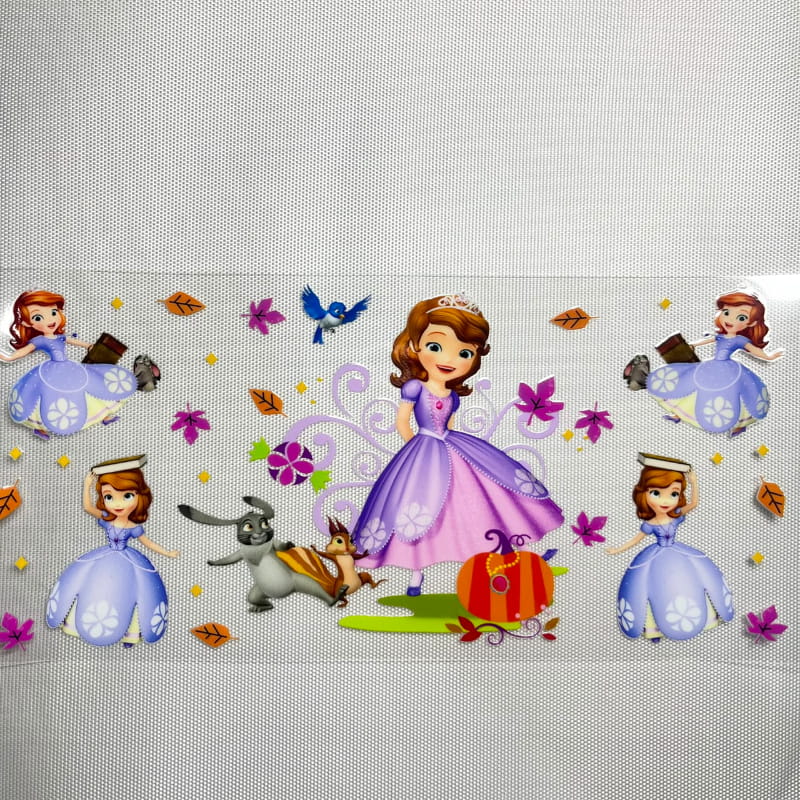 16oz UVDTF Cup Wraps,Cartoon Princess, Sofia