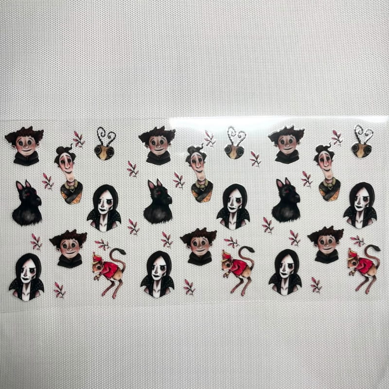 16oz UVDTF Cup Wraps, Cartoon, Wednesday Addams * Caroline