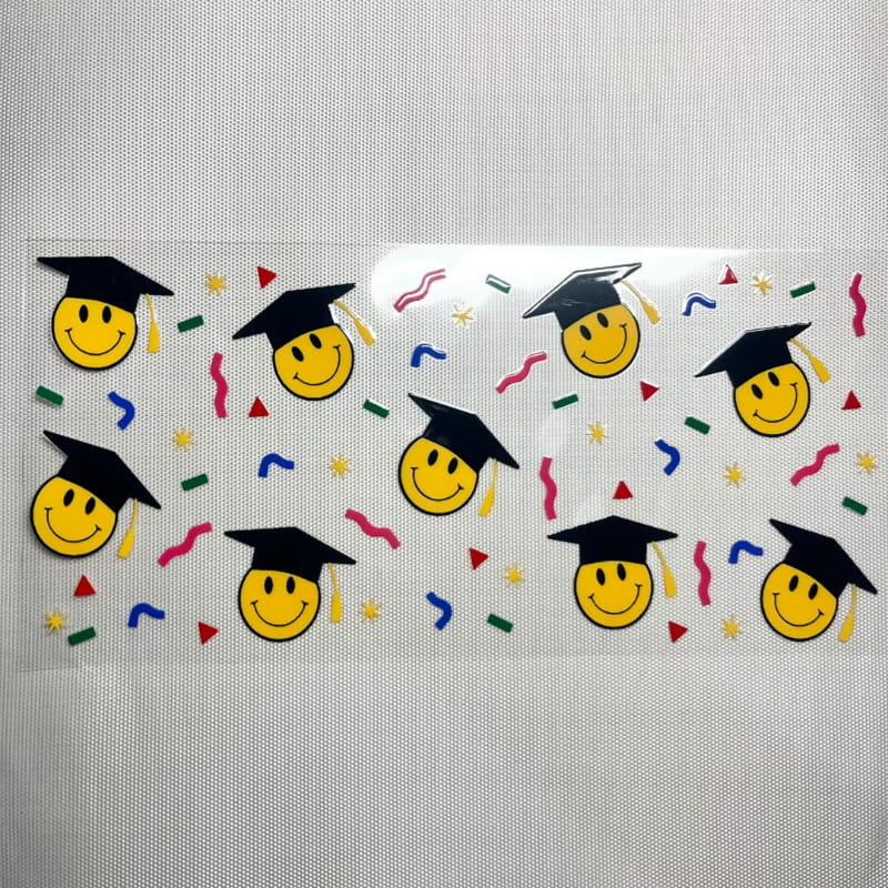 16oz UVDTF Cup Wraps , Smiley