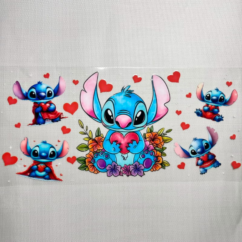 16oz UVDTF Cup Wraps, Cartoon ,Stitch