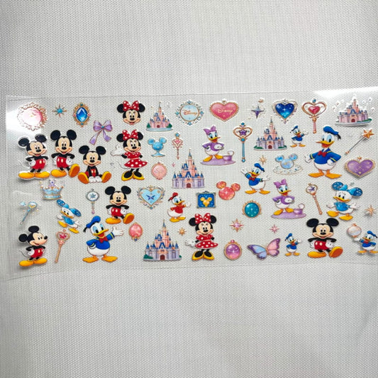 16oz UVDTF Cup Wraps ,Cartoon ,Mickey and Minnie
