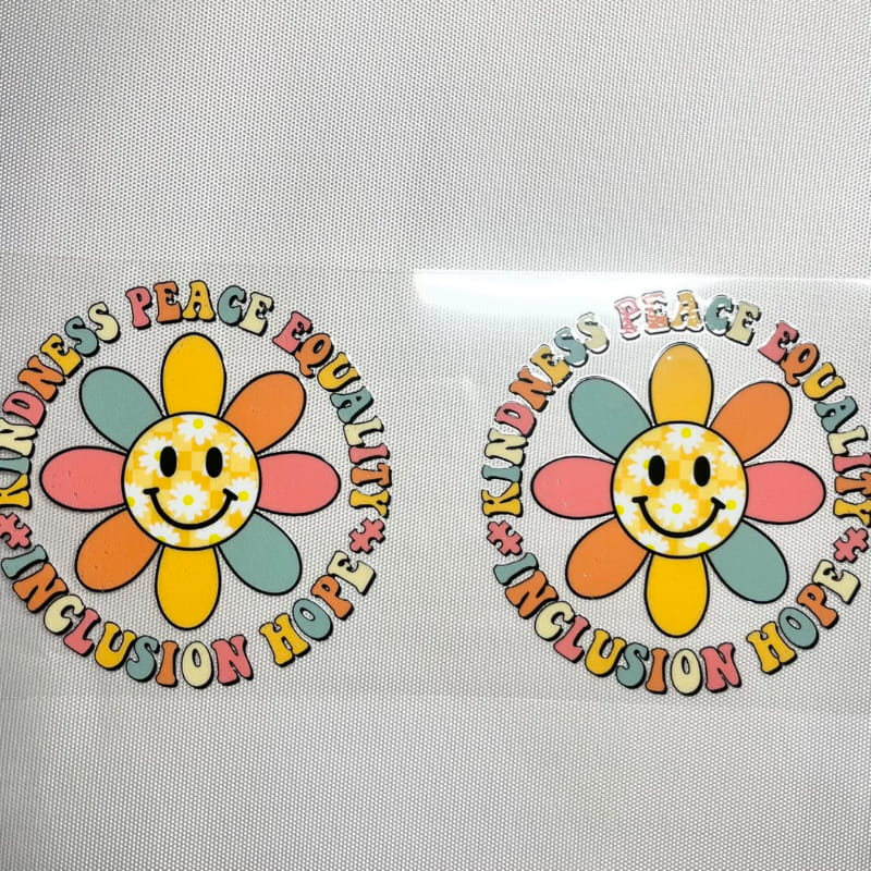 16oz UVDTF Cup Wraps , Word ,Smiley