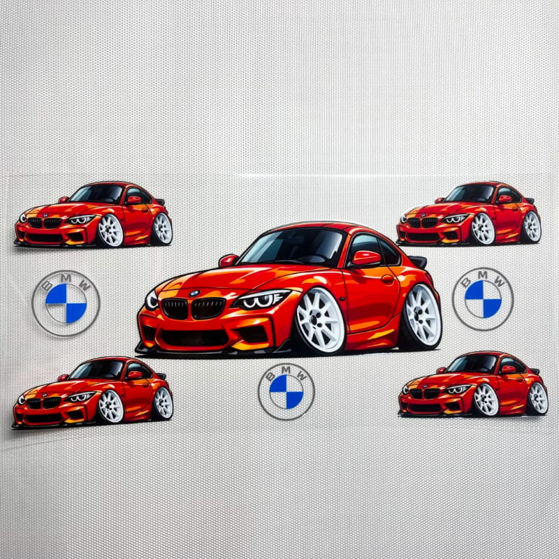 16oz UVDTF Cup Wraps, Brand Cars