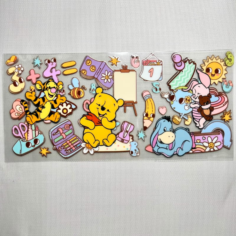 16oz UVDTF Cup Wraps ,Cartoon, Winnie Pooh