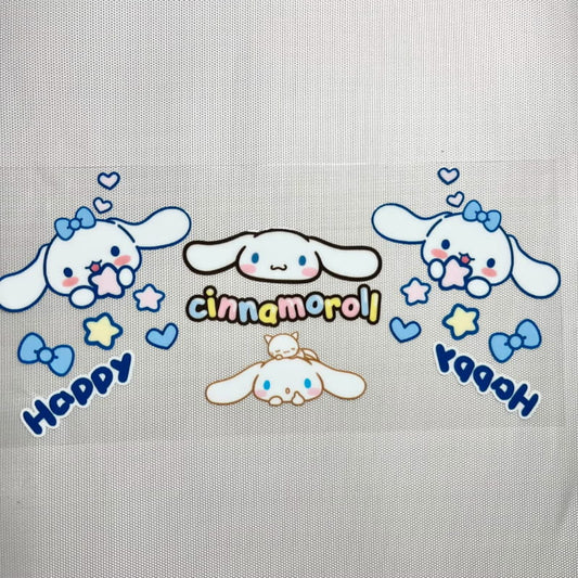16oz UVDTF Cup Wraps, Cartoon Sanrio ,Cinnamoroll