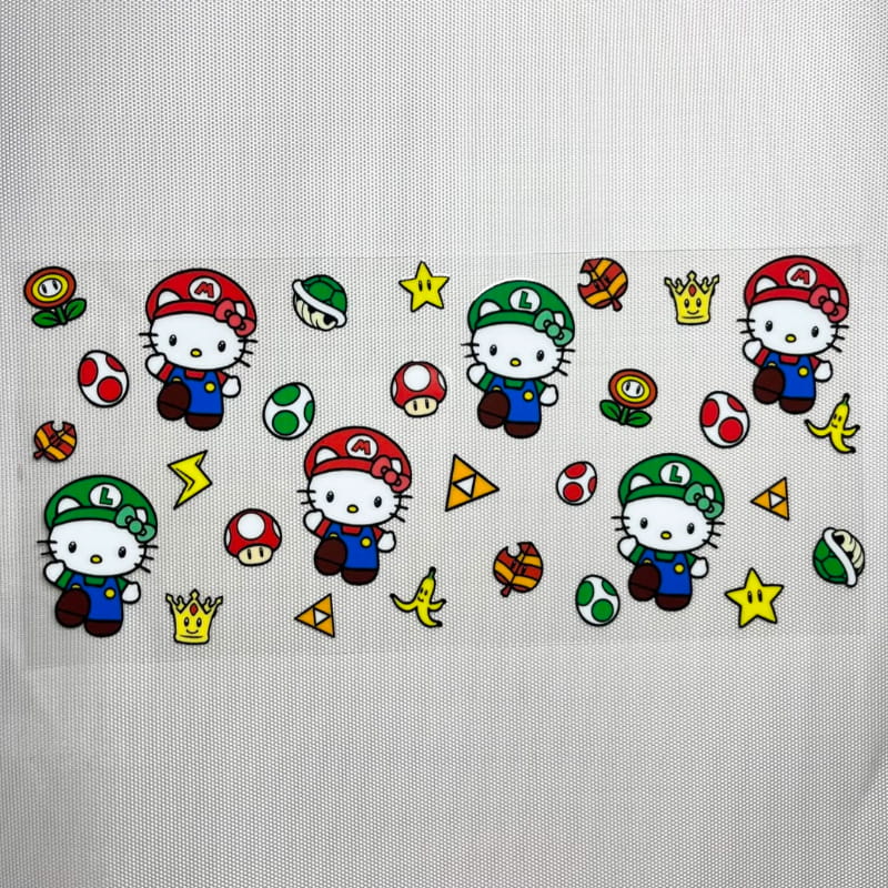 16oz UVDTF Cup Wraps, Cartoon ,Hello Kitty