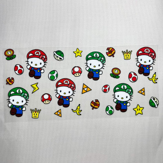 16oz UVDTF Cup Wraps, Cartoon ,Hello Kitty