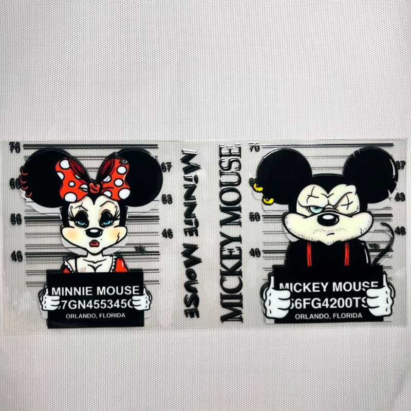 16oz UVDTF Cup Wraps ,Cartoon ,Mickey and Minnie