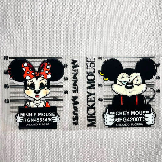 16oz UVDTF Cup Wraps ,Cartoon ,Mickey and Minnie