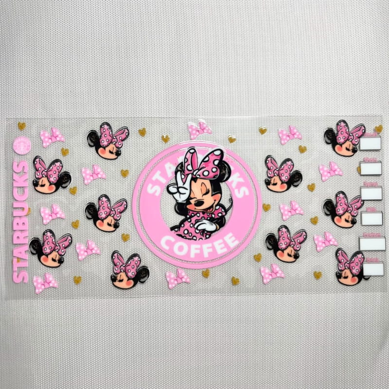 16oz UVDTF Cup Wraps ,Cartoon , Minnie