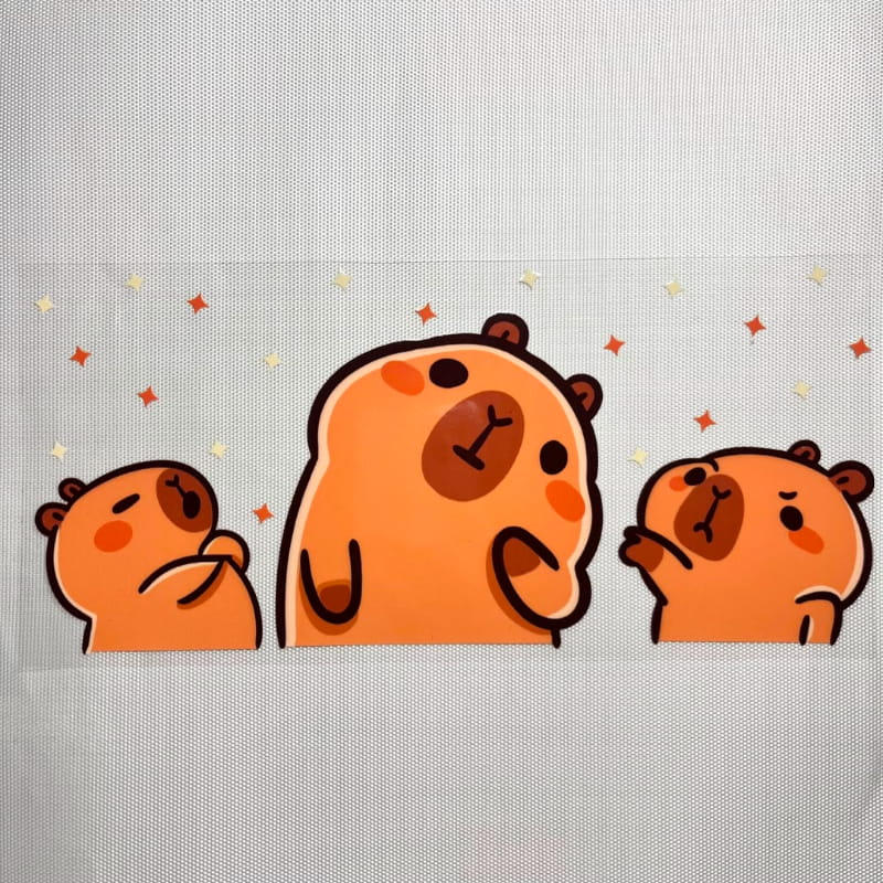 16oz UVDTF Cup Wraps, Cartoon, Capibara
