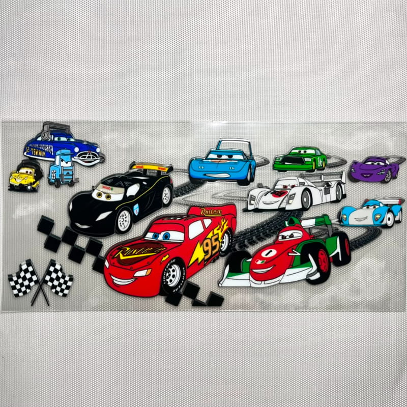 16oz UVDTF Cup Wraps, Cartoon, Cars