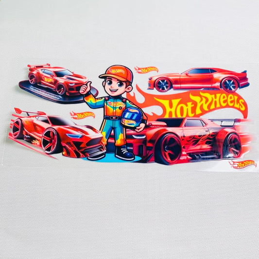 16oz UVDTF Cup Wraps, Cartoon, Hotwheels