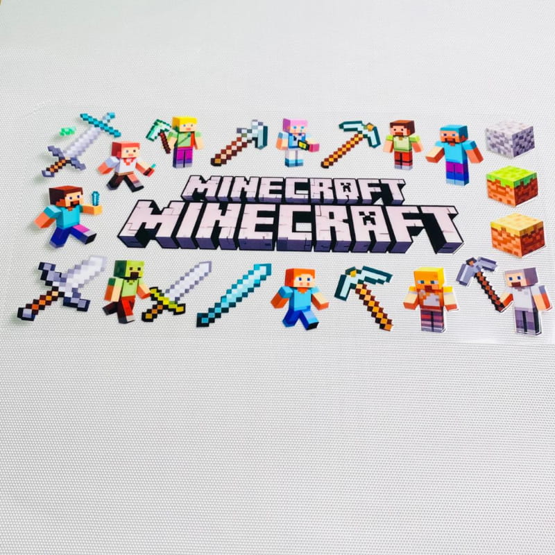 16oz UVDTF Cup Wraps, Cartoon, Minecraft
