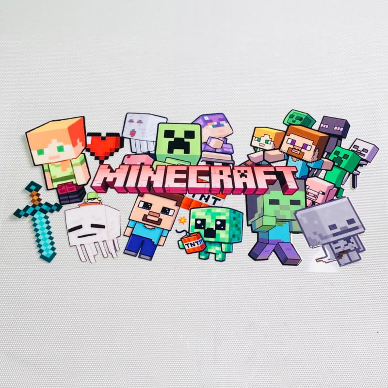 16oz UVDTF Cup Wraps, Cartoon, Minecraft