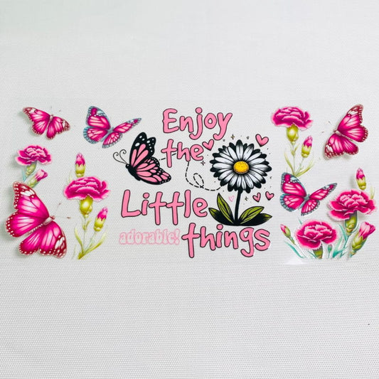 16oz UVDTF Cup Wraps, Positive Words, Butterfly