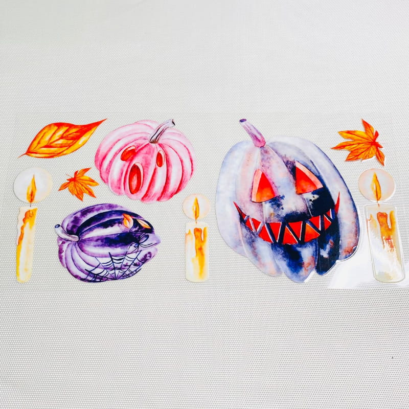 16oz UVDTF Cup Wraps, Horroible, Spooky Vibes, Pumking
