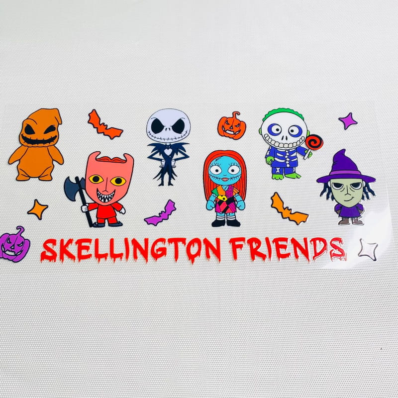 16oz UVDTF Cup Wraps, Halloween, Horroible, Jack And Sally