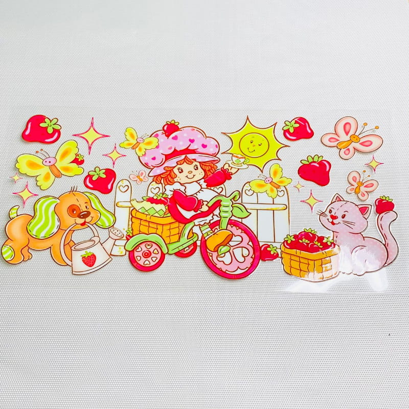 16oz UVDTF Cup Wraps,Cartoon, Strawberry Shortcake