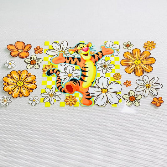16oz UVDTF Cup Wraps ,Cartoon, Tigger