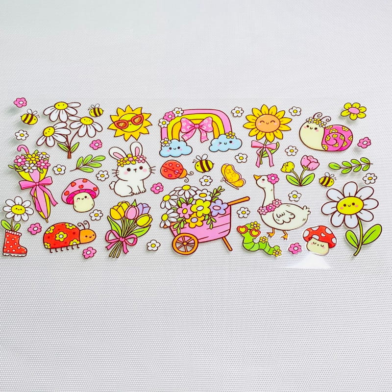 16oz UVDTF Cup Wraps, Cute Wraps ,Bunny
