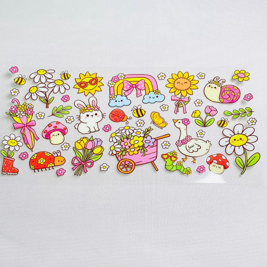 16oz UVDTF Cup Wraps, Cute Wraps ,Bunny