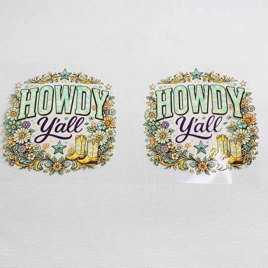 16oz UVDTF Cup Wraps, Howdy & Boots