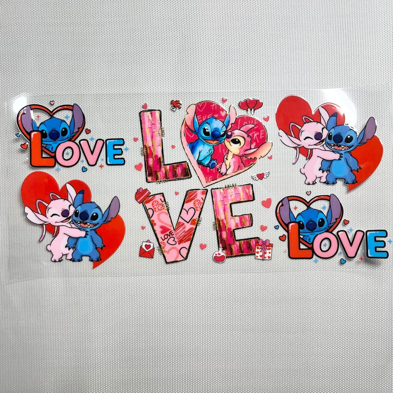 16oz UVDTF Cup Wraps, Cartoon ,Stitch Love