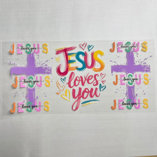 16oz UVDTF Cup Wraps, Jesus & Relihion & Cross