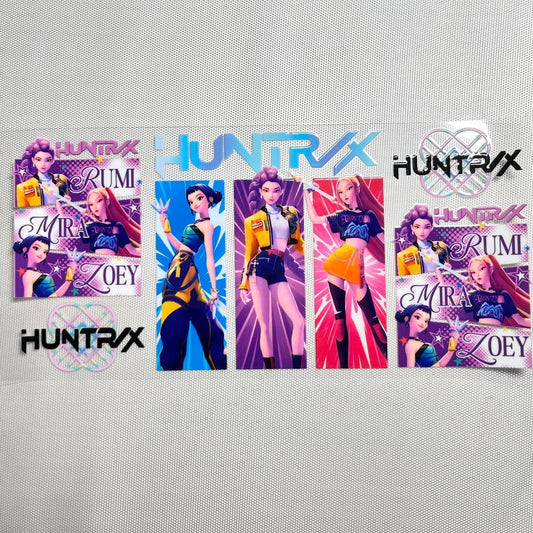 16oz UVDTF Cup Wraps, Cartoon ,Kpop & Huntrix