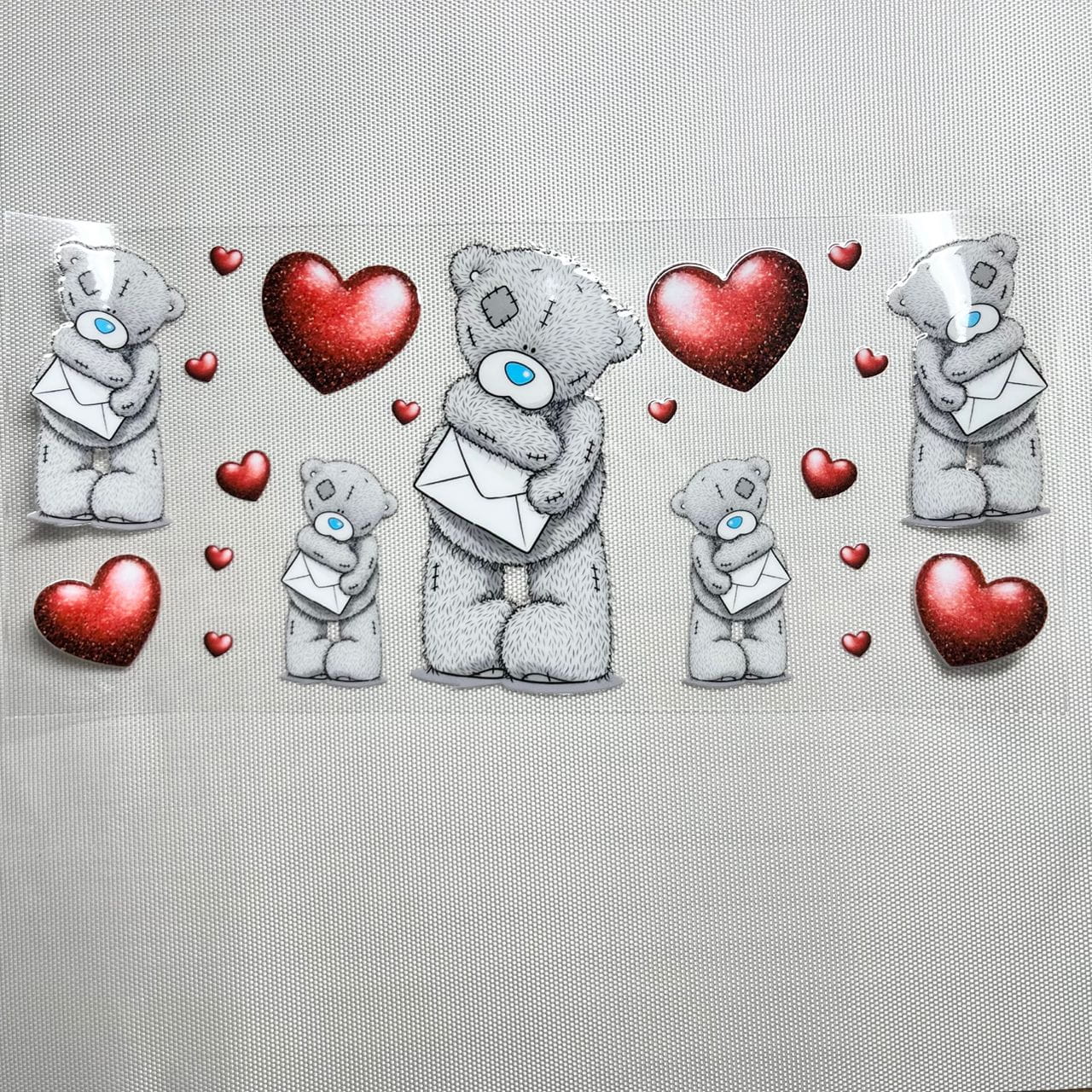 16oz UVDTF Cup Wraps, Cartoon , Teddy Bear