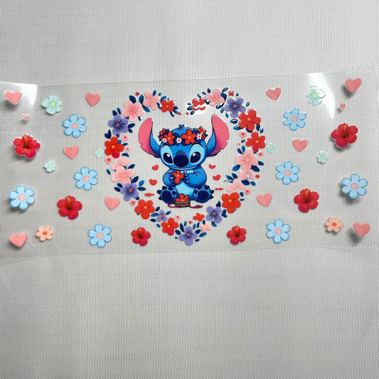 16oz UVDTF Cup Wraps, Cartoon , Stitch