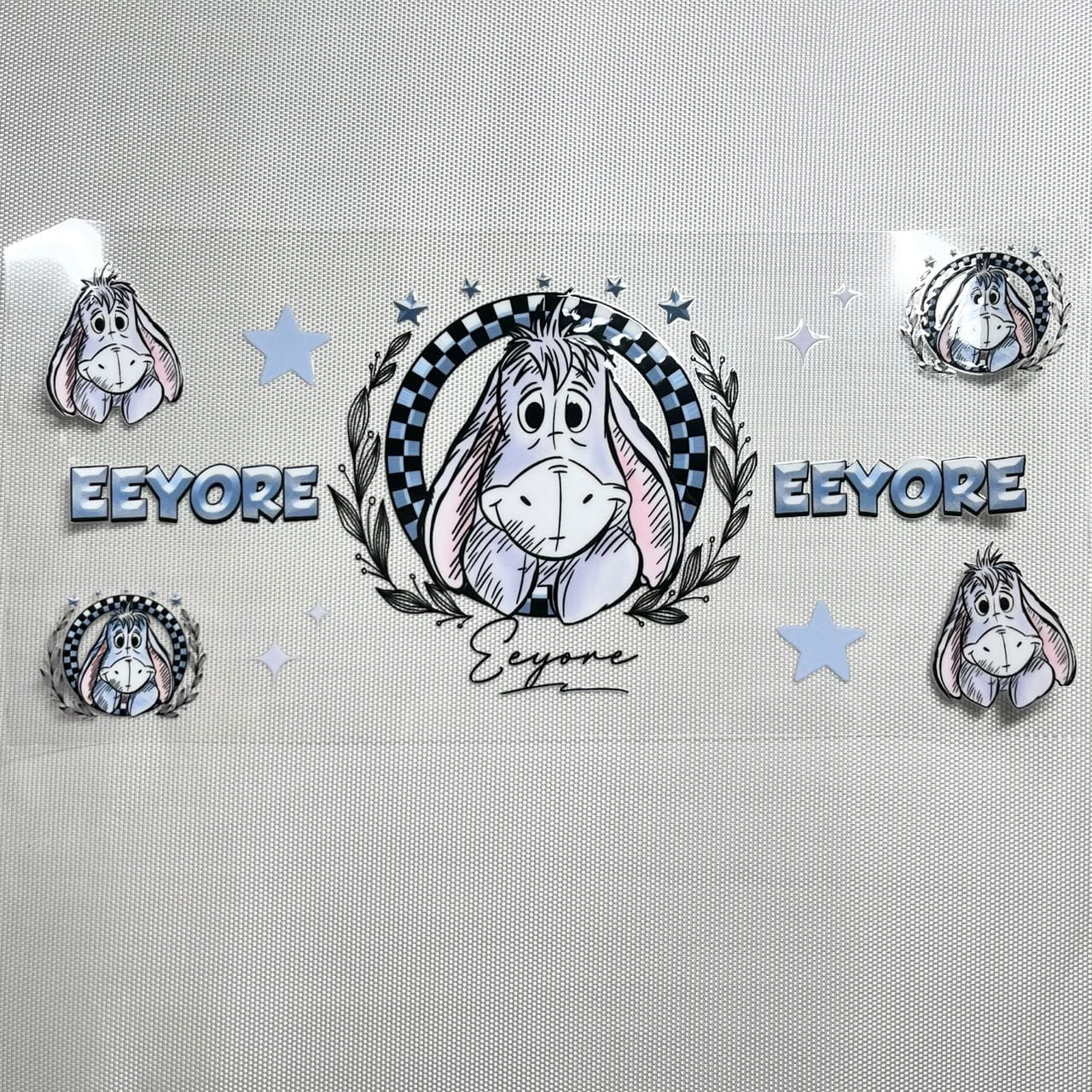 16oz UVDTF Cup Wraps, Cartoon ,Eeyore